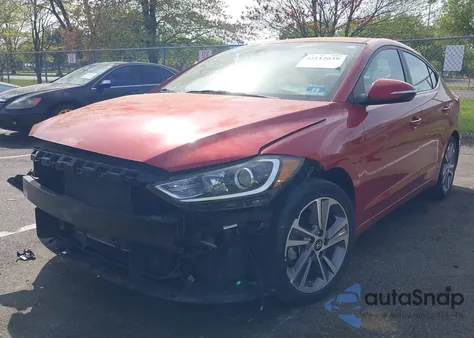 2018 Hyundai Elantra Limited z USA, uszkodzony, nr VIN 5NPD84LF1JH291131